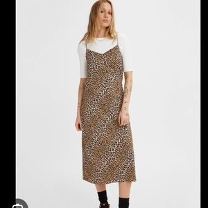 Levi's Leopard Print Marietta Slip Dress NWT